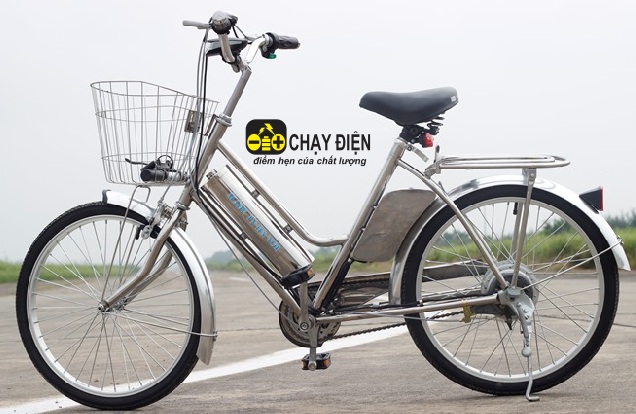 Xe đạp điện tự chế khung inox Xe đạp điện tự chế khung inox
